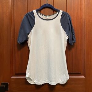 Lululemon Clari-Tee Short Sleeve Raglan Baseball Style Tee sz 10